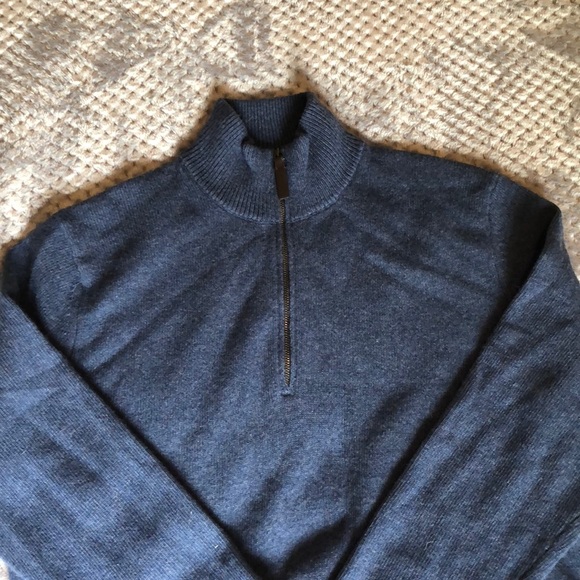 Men’s merino wool half zip sweater - Picture 3 of 3